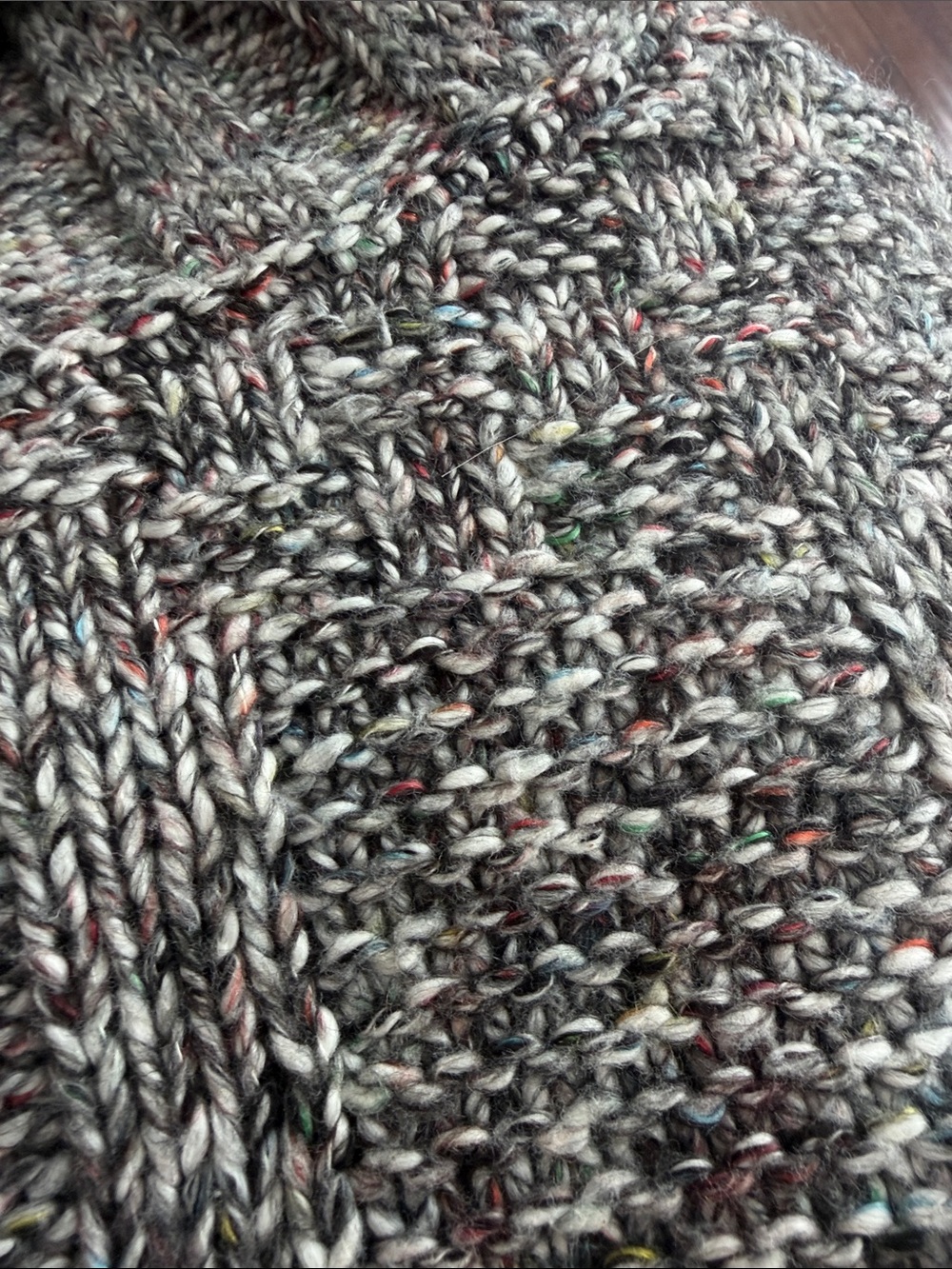Matilda Jane (Good Hart) Marled Gray Cowl Neck Sweater - Picture 3 of 3